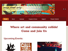 Tablet Screenshot of mainstreetarts.org